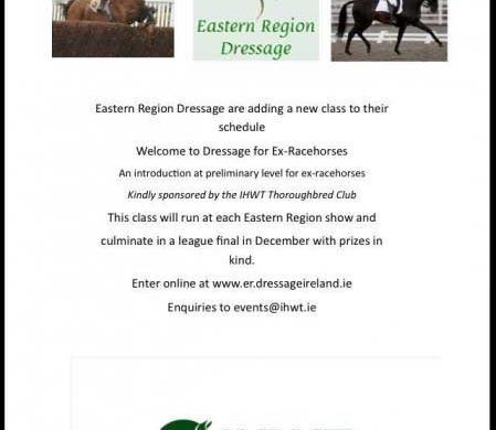Eastern Region Dressage introduce a class for ex-racehorses Eastern Region Dressage introduce a class for ex-racehorses